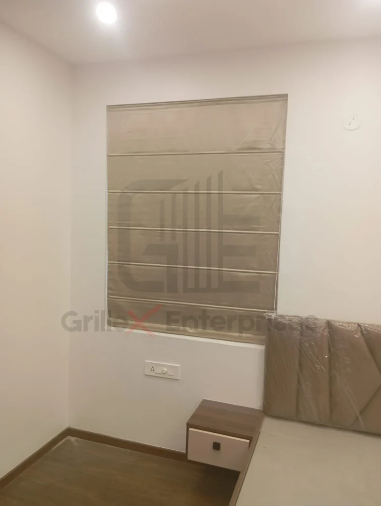 Window curtain blinds installation in Jubilee Hills Hyderabad by Grillex Enterprises